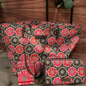 Vera Bradley Tote, wallet and note pad